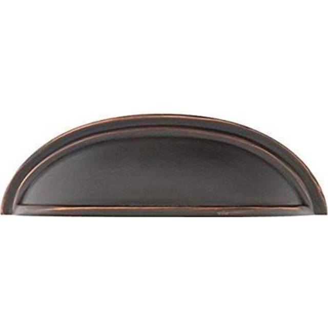 Emtek 86173US10B 4 in. Center to Center Cup Cabinet Pull, Oil Rubbed Bronze