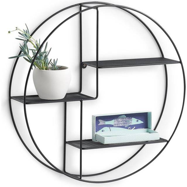 Vägghylla Rund Ø55Cm Svart
