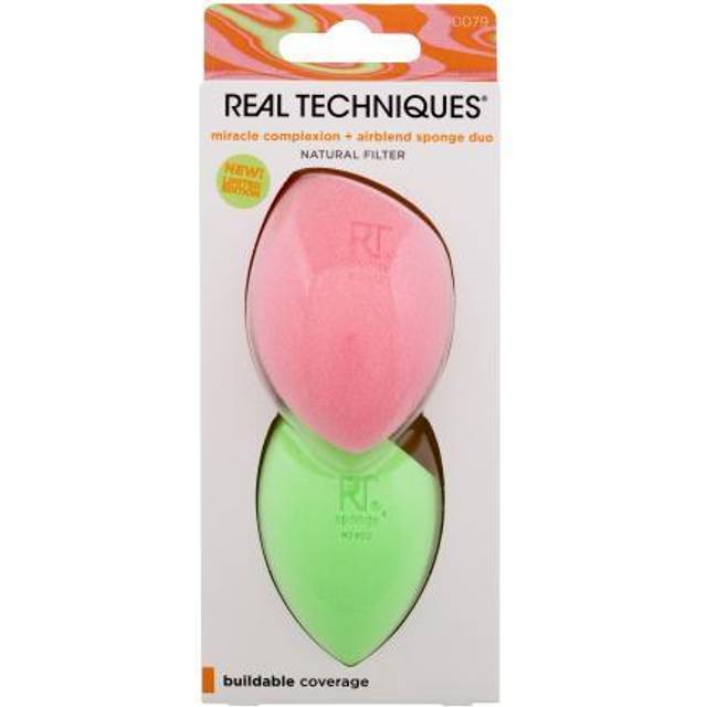 Real Techniques Makeup Sponges Makeup Sponge Sets Miracle Sponge Duo Complextion Sponge Airblend Sponge 2 Stk