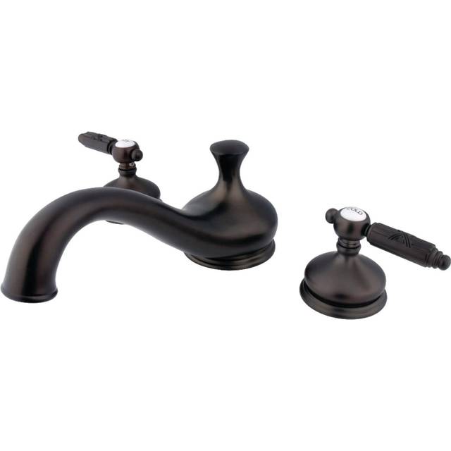 Kingston Brass KS3335GL Roman Tub Filler & Metal Lever Handle Oil Rubbed Bronze
