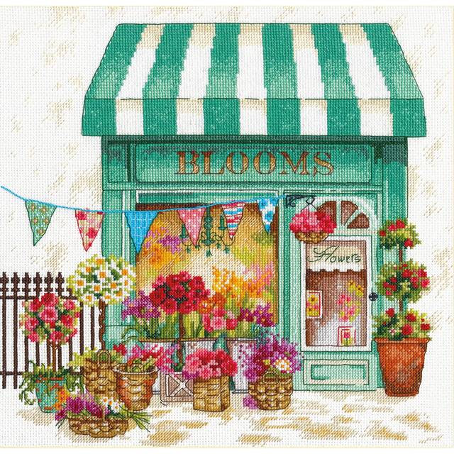 "Dimensions Counted Cross Stitch Kit 12""X12""-Blooms Flower Shop (14 Count) -70-35401"