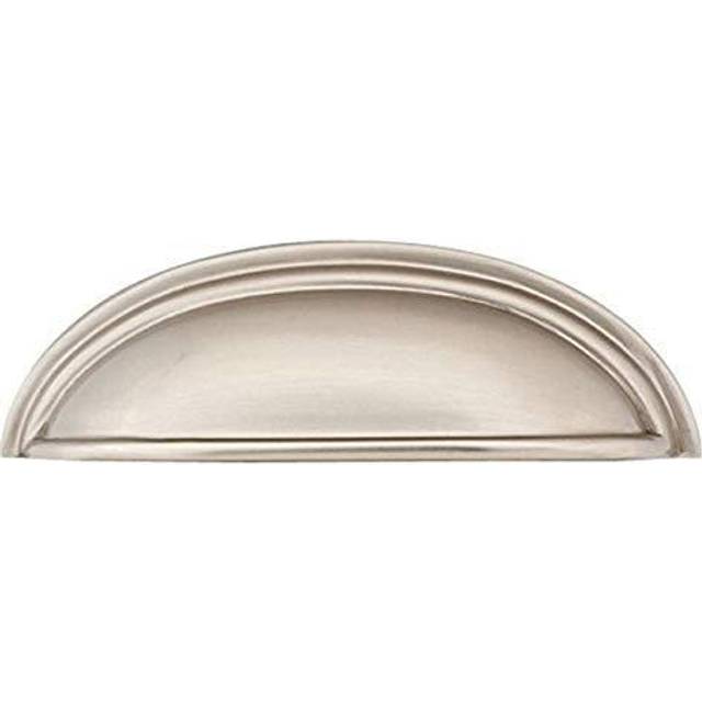 Emtek 86173US15 4 in. Center to Center Cup Cabinet Pull, Satin Nickel