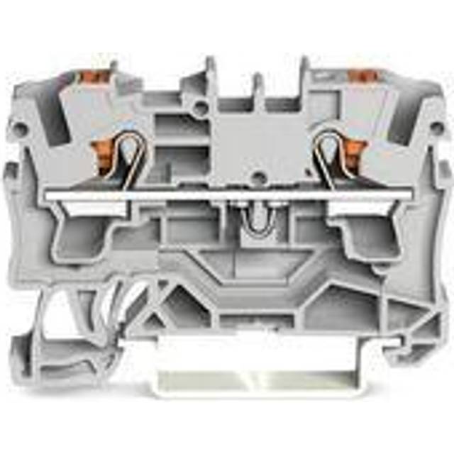 Wago Push Button Din Rail Through Terminal 4mm Grey
