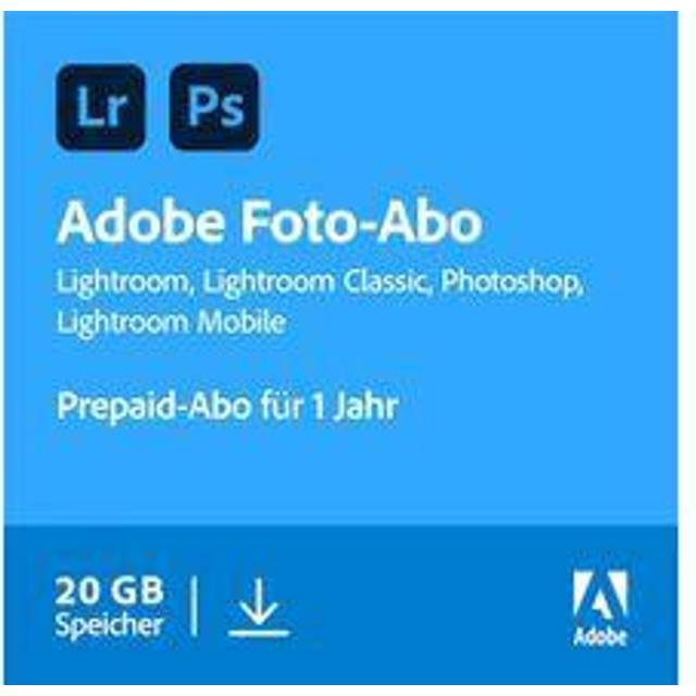 Adobe Creative Cloud Foto-Abo mit 1 TB Cloud-Speicher, Download