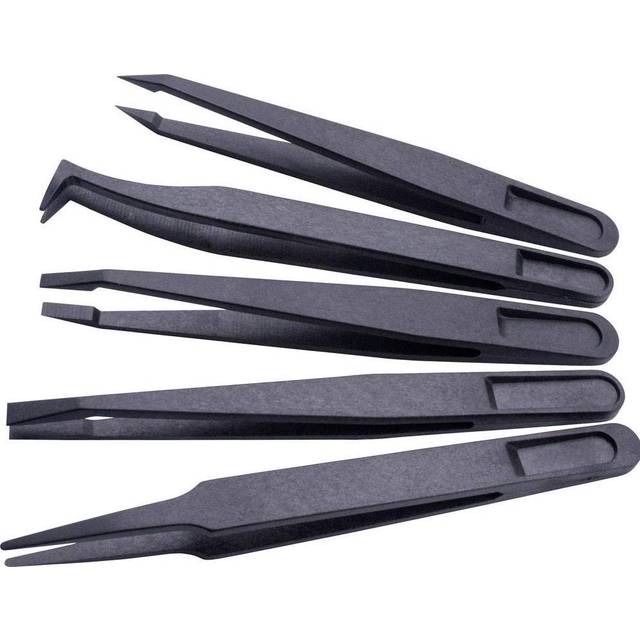 Quadrios 1903EC095 ESD-pincet 5 dele Flad-br. [Levering: 4-5 dage]