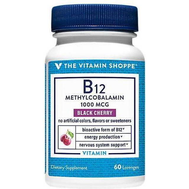 The Vitamin Shoppe  B12  Black Cherry  1 000 mcg  60 Lozenges