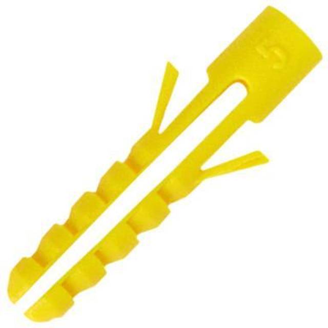 Fischer Plastic Contract Wall Plug 5mm (100 Pack) in Yellow