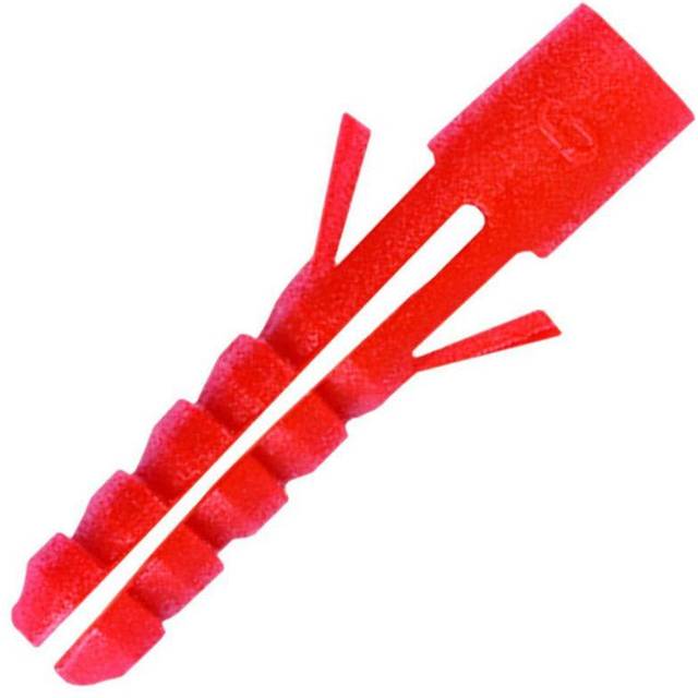 Fischer Plastic Contract Wall Plug 6mm (100 Pack) in Red