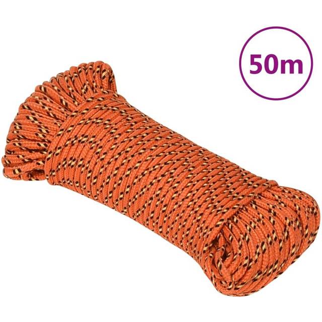 vidaXL Boat Rope Orange 5 mm 50 m Polypropylene - orange