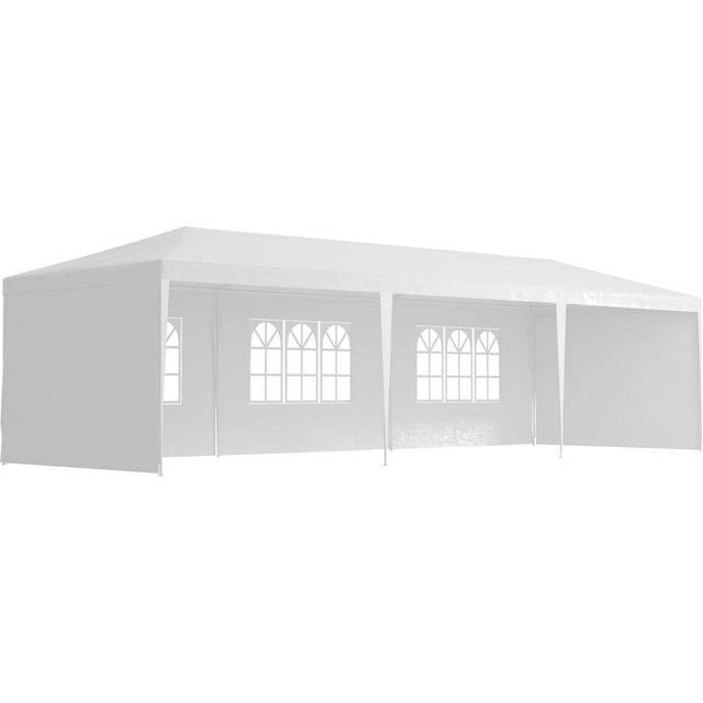 Outsunny 9 X 3m Garden Gazebo Marquee Party Wedding Tent Canopy - White