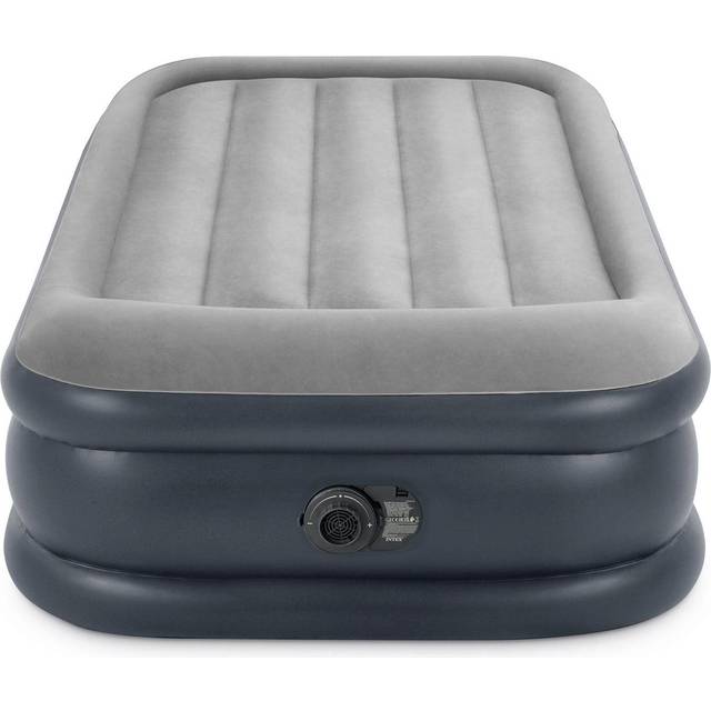 Intex 64132ND - Materasso Dura-Beam Pillow Rest Deluxe Singolo, Bicolore, con Pompa Elettrica Incorporata, 99x191x42 cm