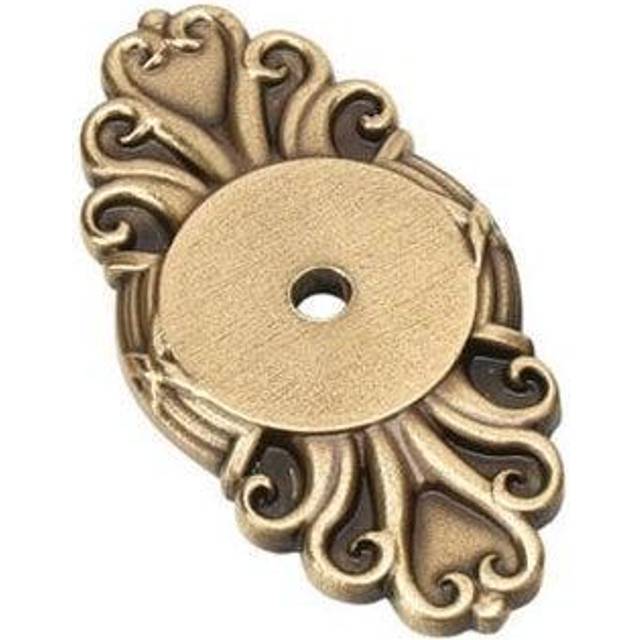 Emtek 86293US7 Back Plate for Knobs Ribbon & Reed, French Antique Brass