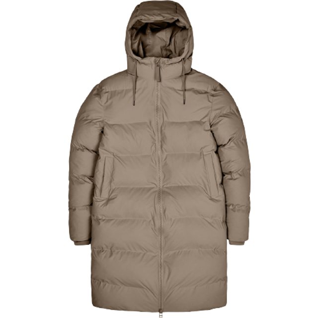 Rains Long Puffer Jacket - Grey
