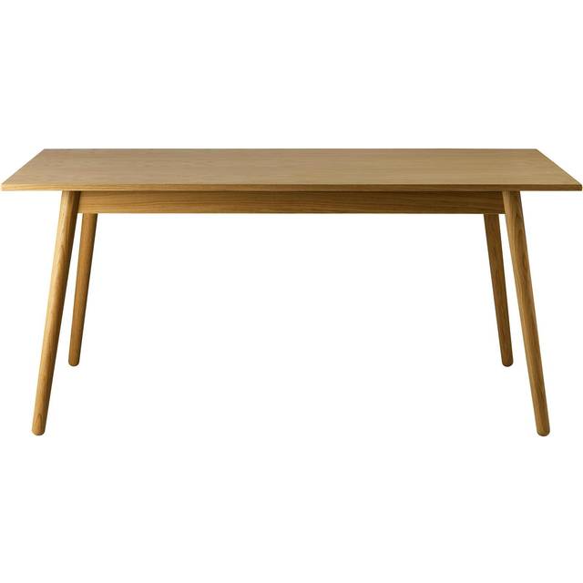 FDB Møbler / Furniture - C35B by Poul M. Volther - Matbord - Oak - Black / Black - H: 72,2 x B: 160 x D: 82 cm