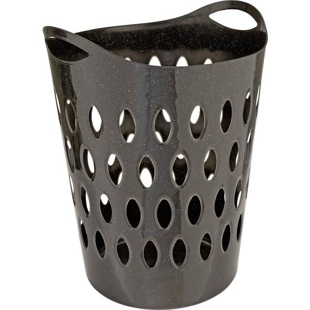Argos Home Flexible Glitter Laundry Basket - Black