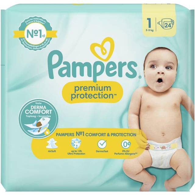 Pampers Premium Protection Taille 1 Couches x24 2 kg - 5 kg