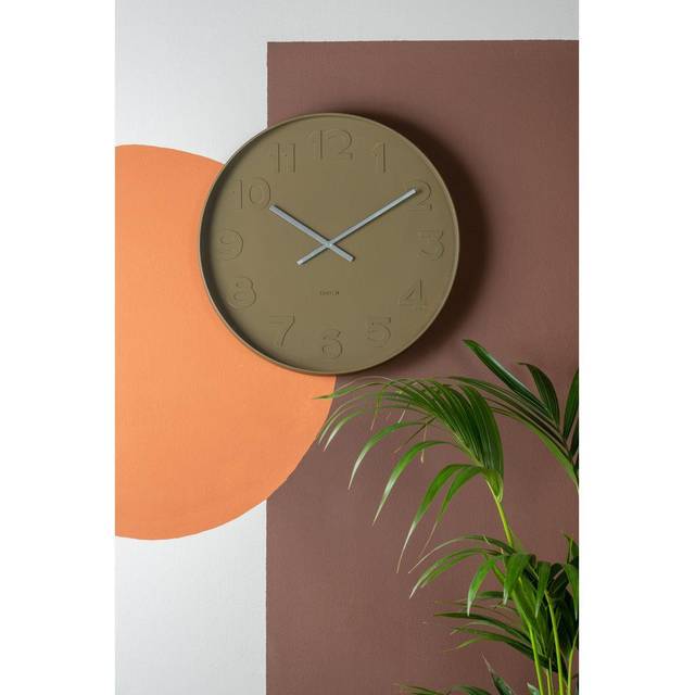 Wall clock Karlsson Mr. Green Numbers Large - Vert - 7x51 cm