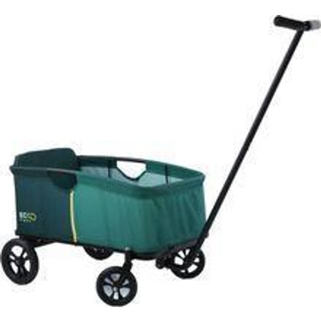 hauck dragvagn Eco Light, stabil, med sittdyna för 1 barn, vikbar, lastkapacitet upp till 50 kg, grön