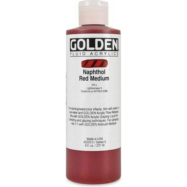 Golden Fluid Acrylics - Napthol Red Medium -8 oz bottle