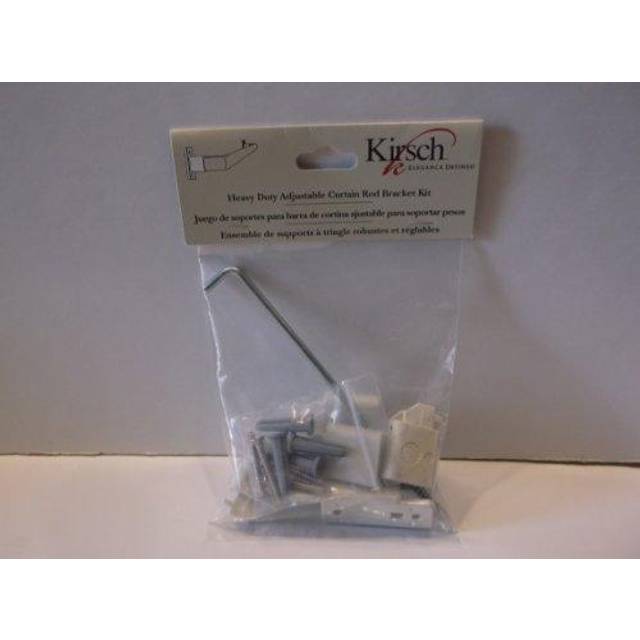 Kirsch Heavy Duty Adjustable Curtain Rod Bracket Kit