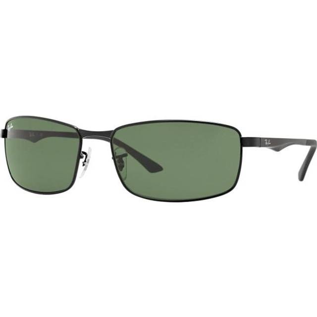 Ray Ban Green Rectangular Mens Sunglasses RB3498 002/71 64 (Size 64-17)
