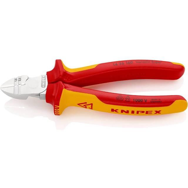 Abisolierseitenschneider, L.160mm Mehrkomp.-Hüllen KNIPEX