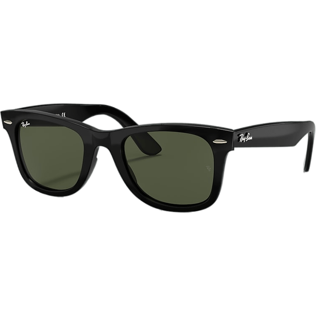 Ray - Ban Unisex RB4340 WAYFARER EASE 601 Sunglasses Injected Black G15 Squared Normal