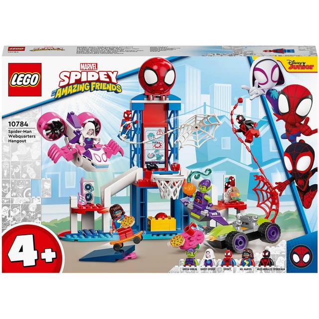 LEGO 10784 Marvel Spidey Spider-Mans Näthögkvarter, Leksak för Barn 4+ med Miles Morales