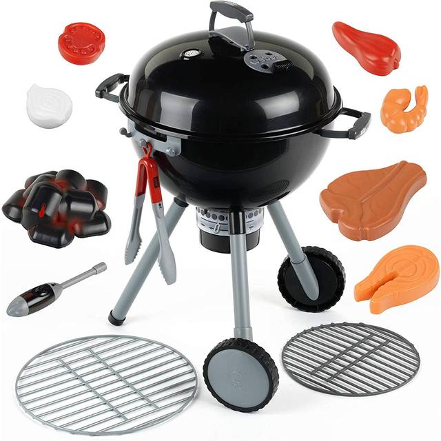 Theo Klein 9401 Weber Premium Kettle Barbecue with Light & Sound I Incl. accessories I Magnetic lighter to activate the charcoal I For children aged 3