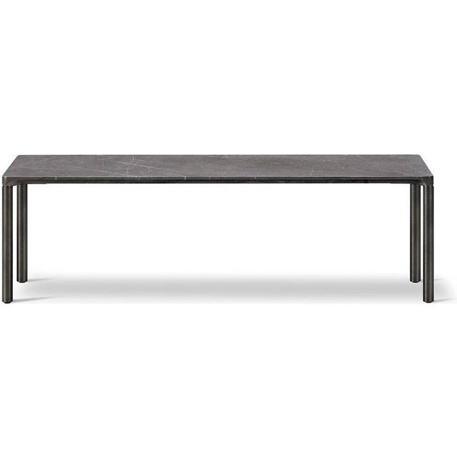 Fredericia Furniture - Piloti Stone Table 6745 by Hugo Passos - Soffbord - Grey Pietra (Kendzo) Marble - W120 x D39 x H35 cm