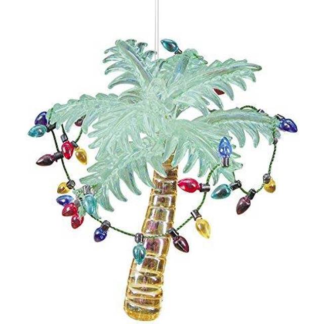 C&F Home Palm Tree With Christmas Lights Beach Coastal Christmas Xmas Ornament Green