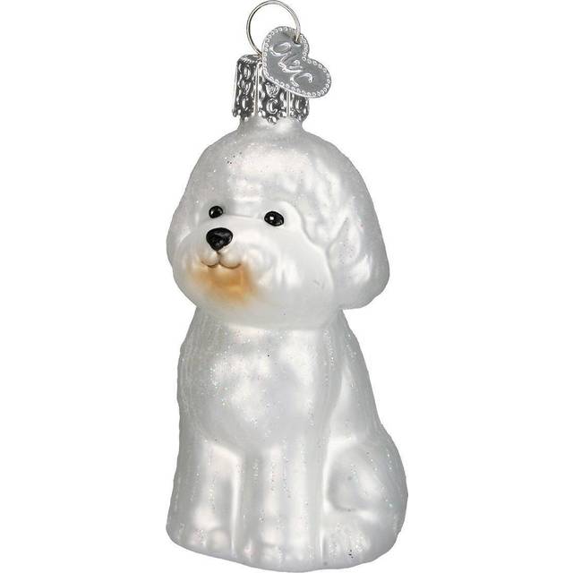 Old World Christmas Bichon Frise Glass Blown Ornament for Christmas Tree