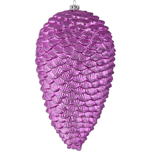 "7"""" Orchid Matte Glitter Pinecone 4/Bag"