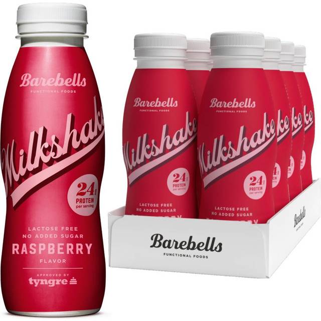 8 X Barebells Milkshake 330 Ml Raspberry