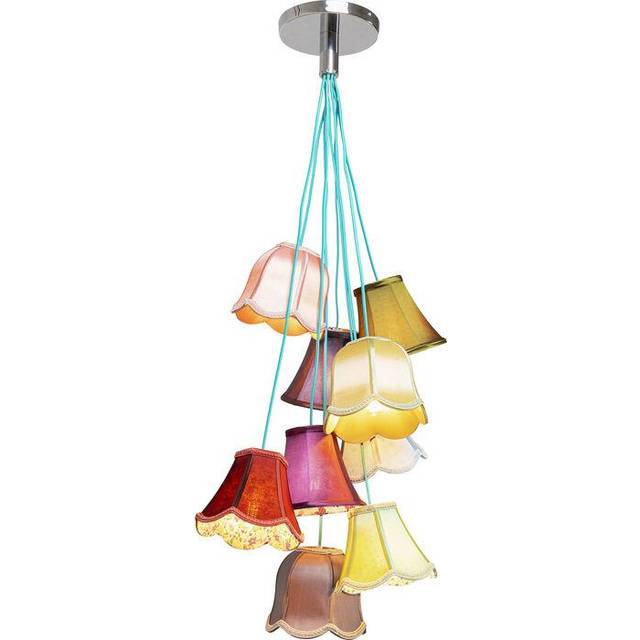 KARE Design 5 - Light Pendant Lamp Saloon Flowers Purple/Orange/Brown 116cm H x 60cm W x 60 cm D