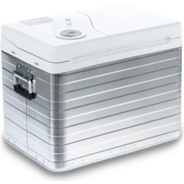 MOBICOOL MQ40A Bärbar elektrisk Kylbox, aluminium, 39 l , 12 V och 230 V, Minikyl för bil, lastbil, båt, husbil och uttag