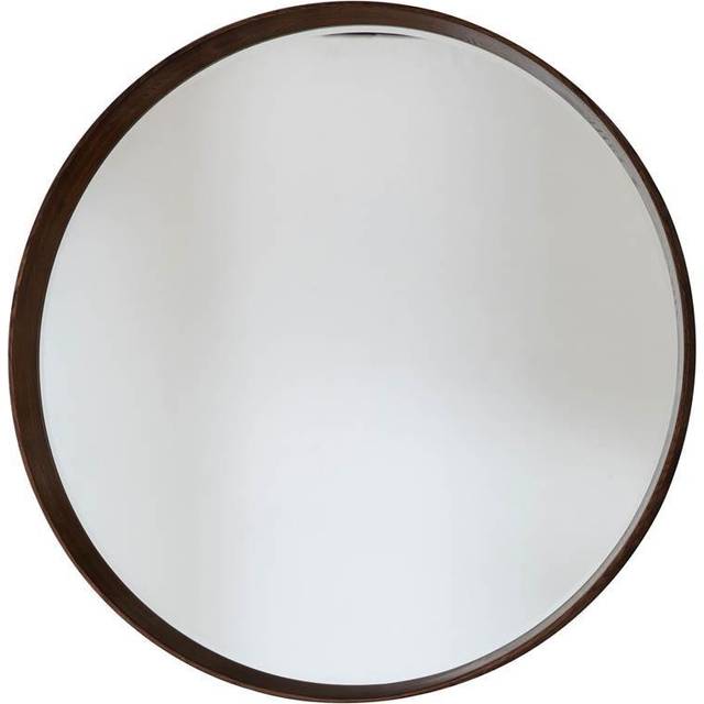 Sutton Round Wall Mirror - Brown