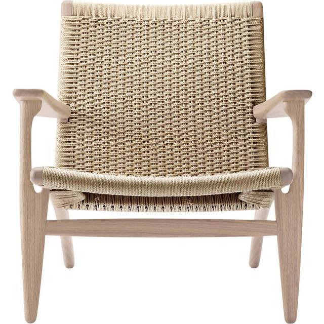 Carl Hansen - CH25 Easy Chair Frame Oak - Eiche geseift/Geflecht Papiergarn natur/BxTxH 71x73x73cm - soaped oak (73.0 x 71.0 x 73.0cm)