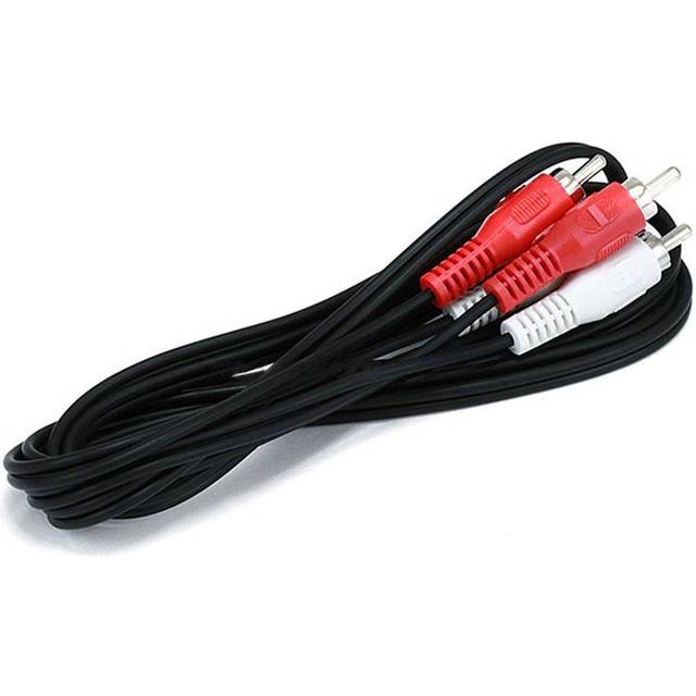 Monoprice 6ft 28AWG 2 RCA Plug/2 RCA Plug M/M Cable, Black