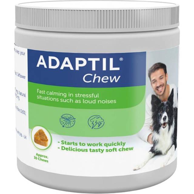 ADAPTIL Tuggskydd anti-stress godis för hundar, naturlig, utsökt, mot ångest, 30 stycken