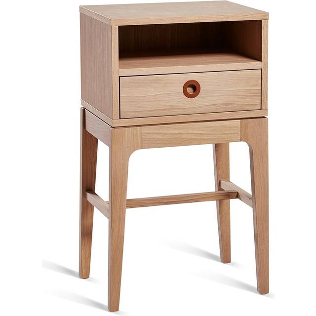 Höllviken Bedside Table Tall Legs, Light Grey
