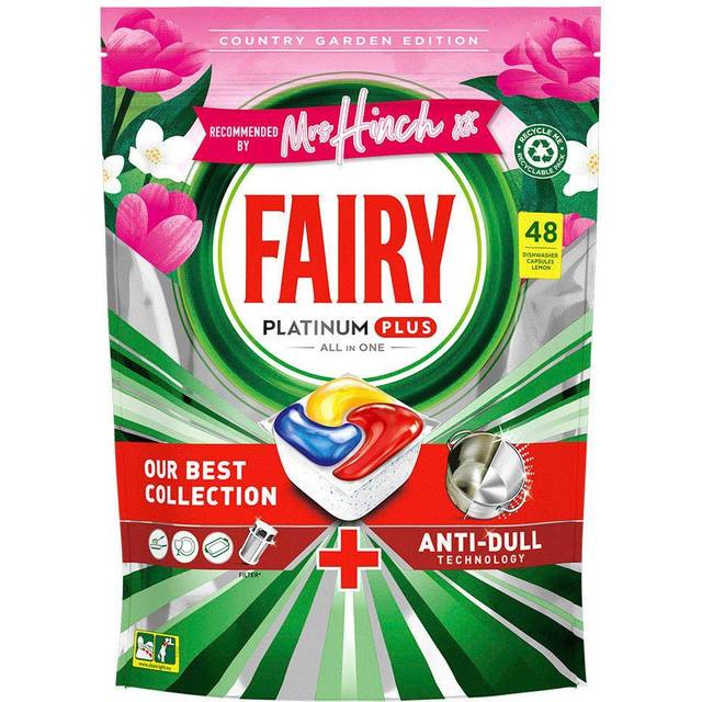 Fairy Platinum Plus Mrs Hinch All in One Lemon Dishwasher Tablet 48 Pack
