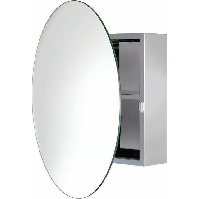 Fife 50cm x 50cm Surface Mount Mirror Cabinet - Stainless Steel (500.13mm H X 500.13mm W X 109.98mm D)