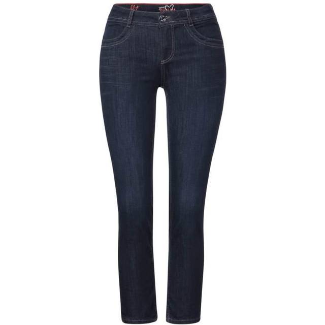 Street One Caprijeans för kvinnor, Dipped användning tvätt, 26W x 26L