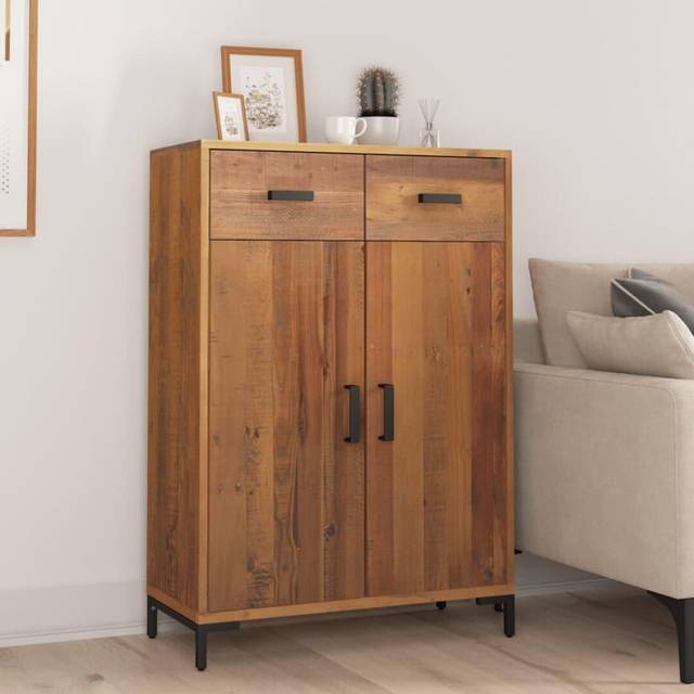 vidaXL Shoe Rack 75x40x110 cm Solid Pinewood - Brown