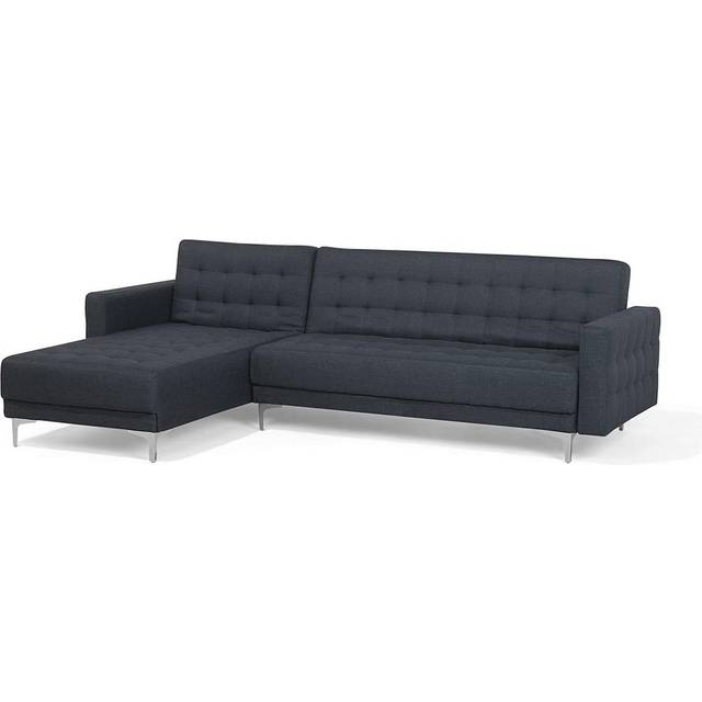 Right Hand Fabric Corner Sofa Dark Grey ABERDEEN