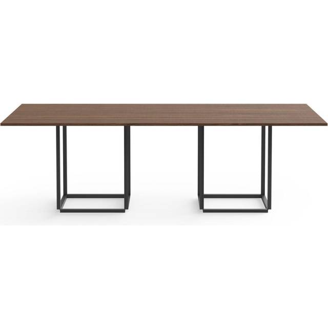New Works Florence rectangular dining table Natural oak. black stand