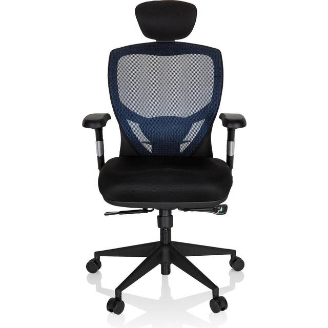 hjh OFFICE 657110 Hög kontorsstol VENUS BASE - Iögonfallande design med otroliga tekniska finesser, Många olika justeringsmöjligheter, Modernt mesh för maximal komfort.