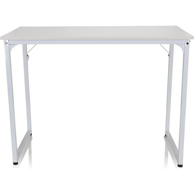 hjh OFFICE 821000 Skrivbord 100x50 cm WORKSPACE I Vit Datorskrivbord PC-drivbord klarar upp till 200 kg, robust & lätt att rengöra