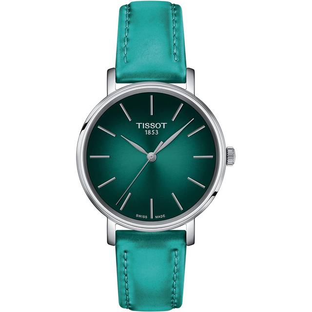 TISSOT Everytime 34MM Quartz Leather Women's Watch T143.210.17.091.00 / T1432101709100 - Turquoise - 34 mm